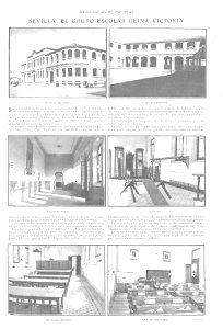 1909-03-24, Actualidades, Inauguración de escuelas, Sevilla, El grupo escolar Reina Victoria, Goñi photo