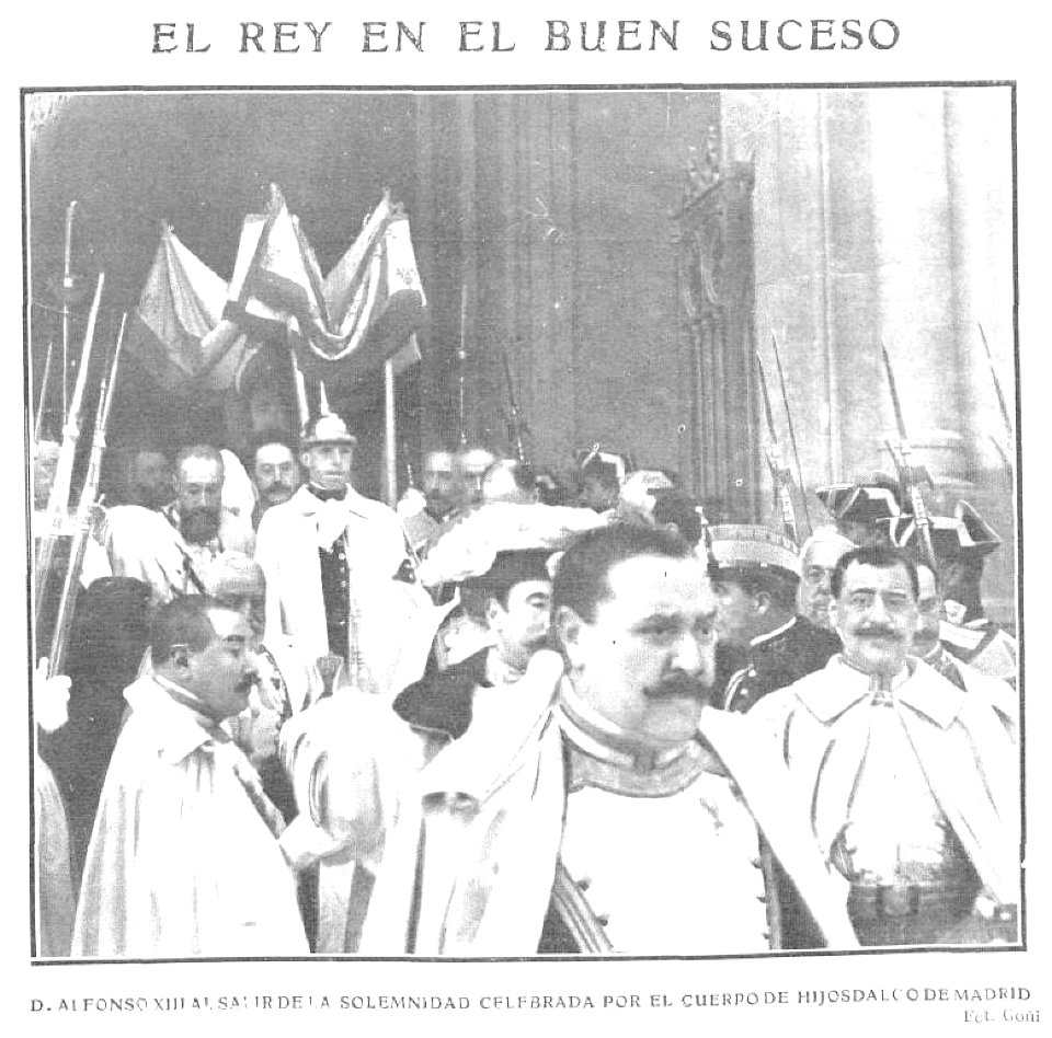 1909-01-27, Actualidades, El rey en el Buen Suceso, Goñi