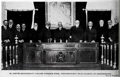 1909-04-24, Blanco y Negro, El ilustre juriconsulto italiano Pasquale Fiore, conferenciante en la Academia de Jurisprudencia, Cifuentes
