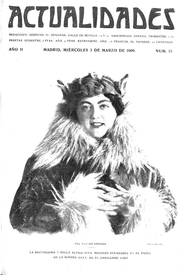 1909-03-03, Actualidades, Dolores Velázquez, Cifuentes