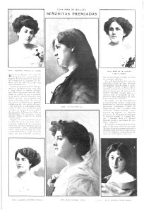 1909-05-19, Actualidades, Concurso de belleza, señoritas premiadas, Barberá