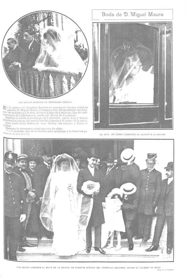 1909-06-23, Actualidades, Boda de Miguel Maura, Cifuentes