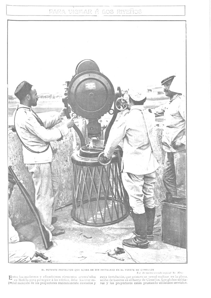 1909-08-10, Actualidades, Para vigilar a los rifeños, Alba