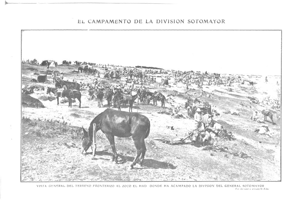 1909-09-29, Actualidades, El campamento de la División Sotomayor, Alba photo