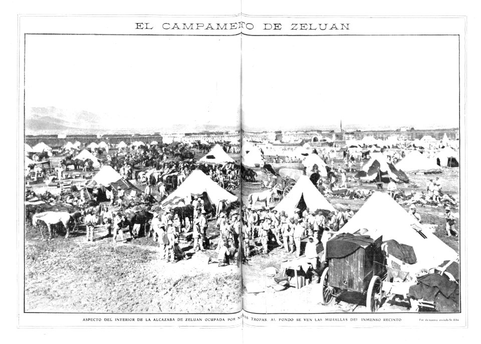 1909-11-03, Actualidades, El campamento de Zeluan, Alba photo
