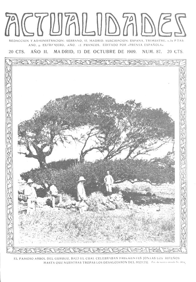 1909-10-13, Actualidades, El famoso árbol del Gurugú, Alba