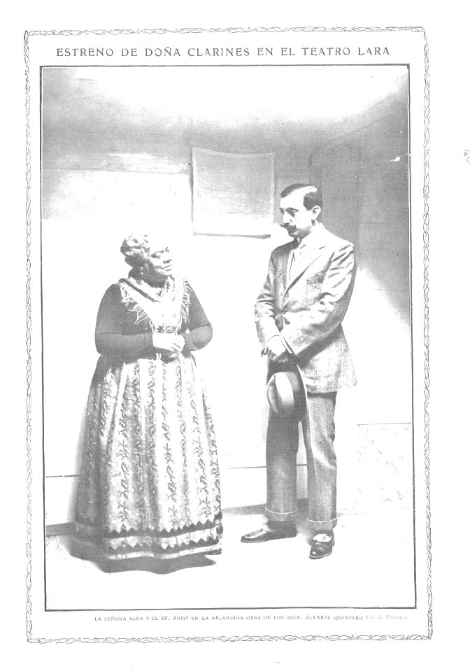 1909-11-10, Actualidades, Estreno de Doña Clarines en el Teatro Lara, Cifuentes