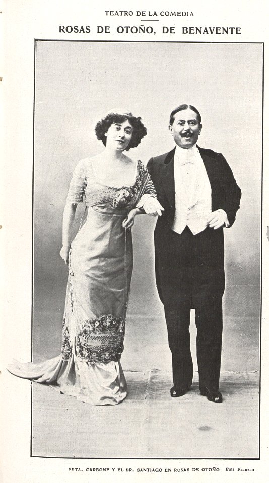 1909-11-28, El Teatro, Rosas de Otoño, Carbone y Santiago, Franzen