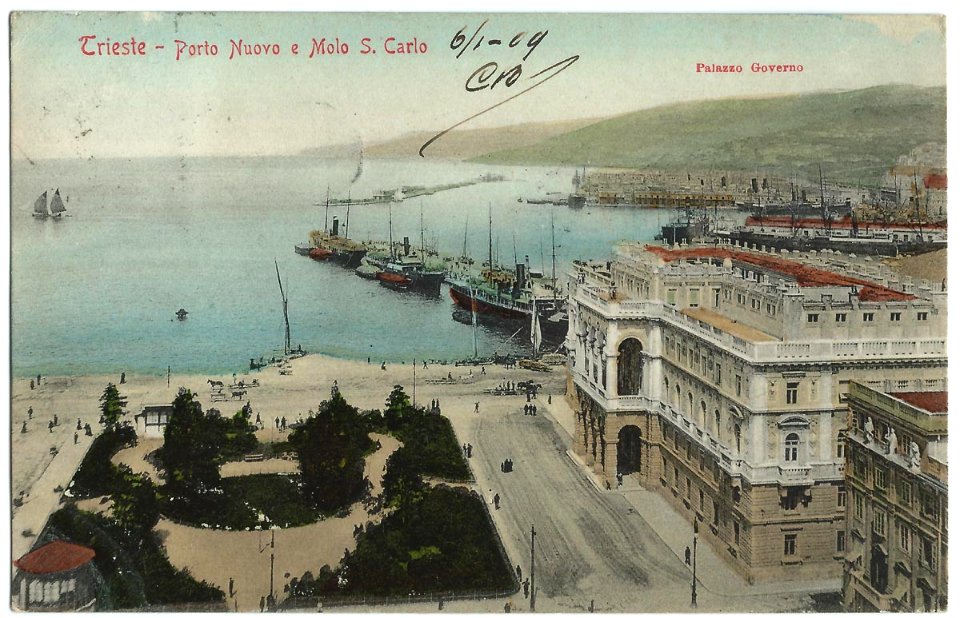 19090106 trieste porto nuovo molo s carlo