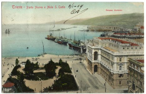 19090106 trieste porto nuovo molo s carlo