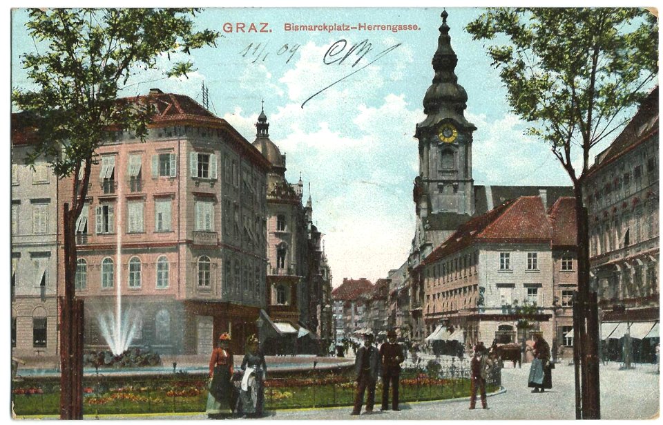 19090111 graz bismarckplatz herrengasse
