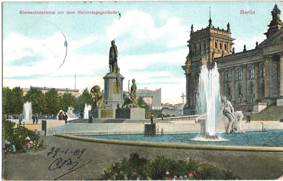 19090129 berlin bismarckdenkmal reichstagsgebaude