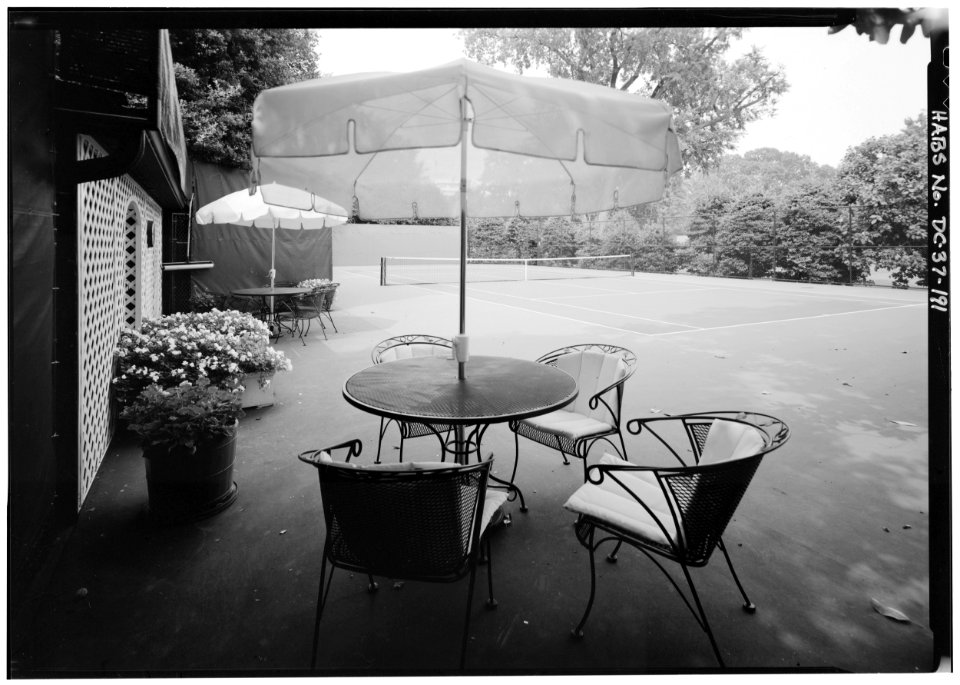 191 south grounds view of tennis court