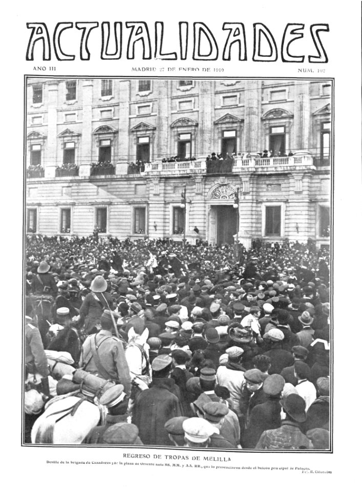 1910-01-27, Actualidades, Regreso de tropas de Melilla, Cifuentes
