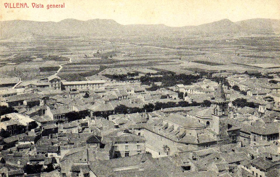 1910. Vista de Villena