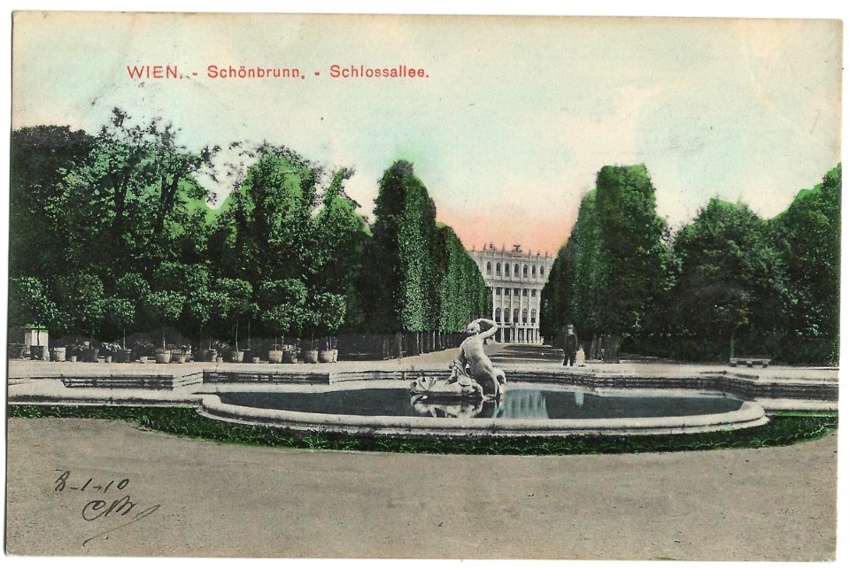 19100108 wien schonbrunn schlossallee