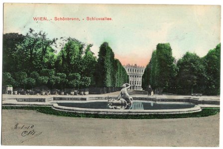 19100108 wien schonbrunn schlossallee photo