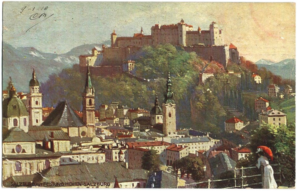 19100109 salzurg mit festung hohen salzburg
