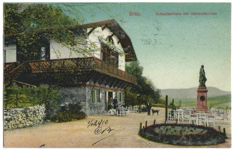 19100101 graz schweizerhaus mit weldendenkmal
