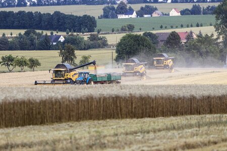 Harvest combine harvester saxony photo