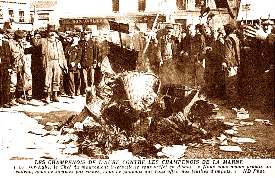 1911 autodafé de feuilles d'impots