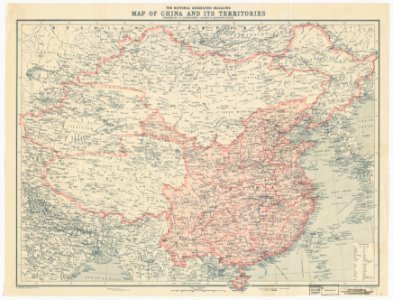 1912 China map from National Geographic photo
