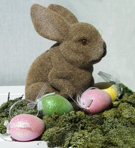 Moss easter decoration figure photo