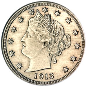 1913 5C Liberty (obv)