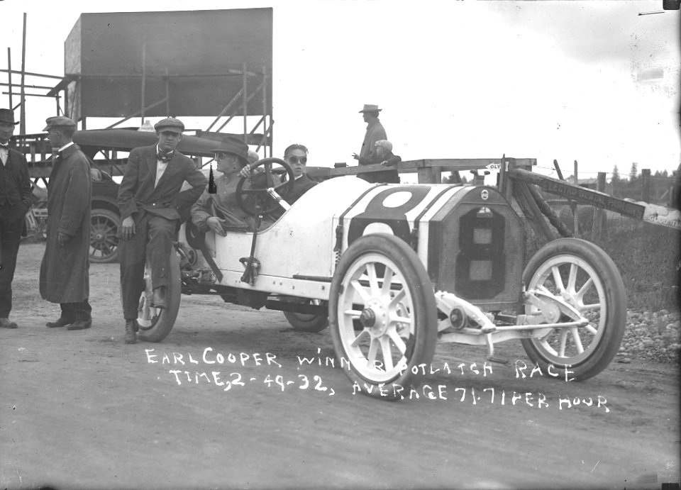1913 Tacoma Speedway Earl Cooper Marvin D Boland Collection G521013