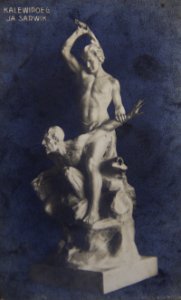 1914 postkaart amandus adamson kalewipoeg ja sarwik