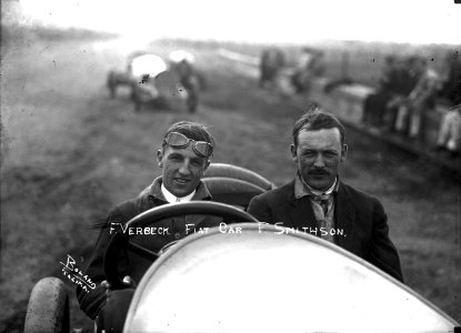 1914 Tacoma Speedway Verbeck and Forrest Smithson in Fiat Marvin D Boland Collection SPEEDWAY009