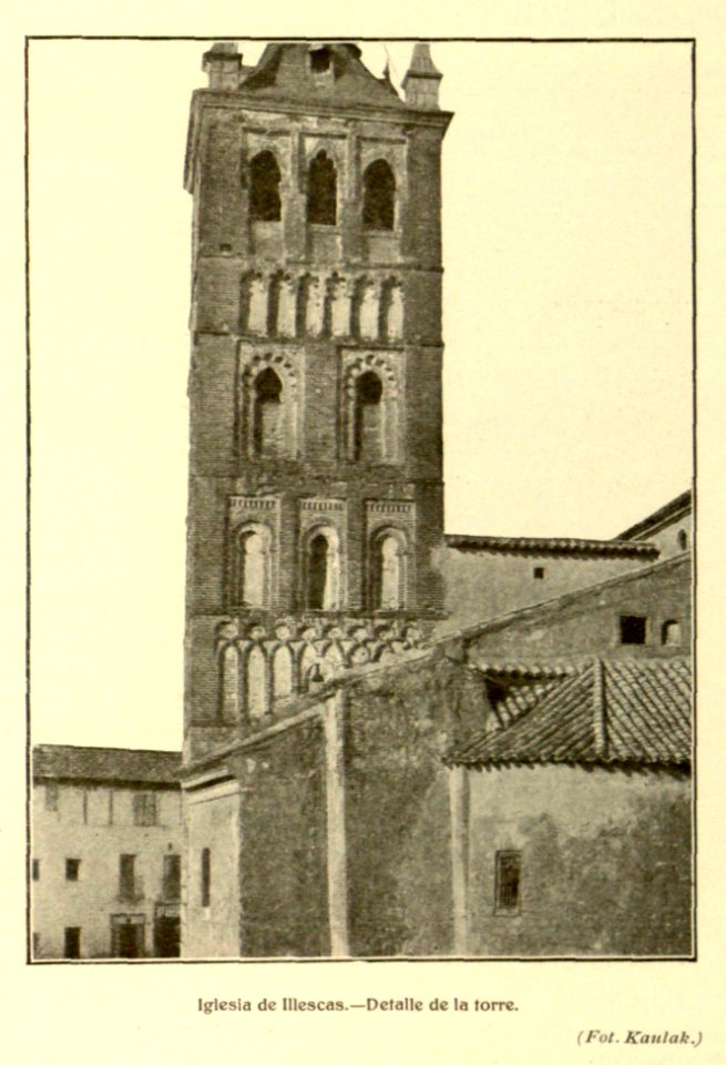 1914-02, Arte Español, Iglesia de Illescas, detalle de la torre, Kaulak