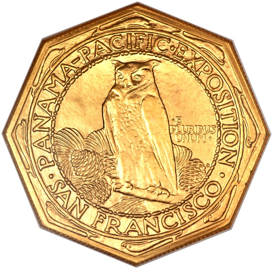 1915-S $50 Panama-Pacific 50 Dollar Octagonal (rev)