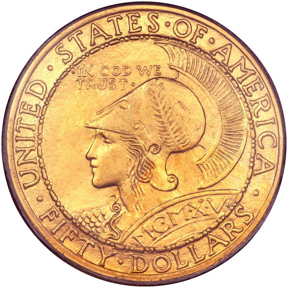 1915-S $50 Panama-Pacific 50 Dollar Round (obv)