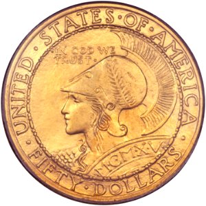 1915-S $50 Panama-Pacific 50 Dollar Round (obv)