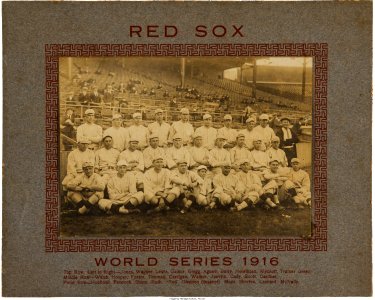 1916 Boston Red Sox Team Cabinet Photograph