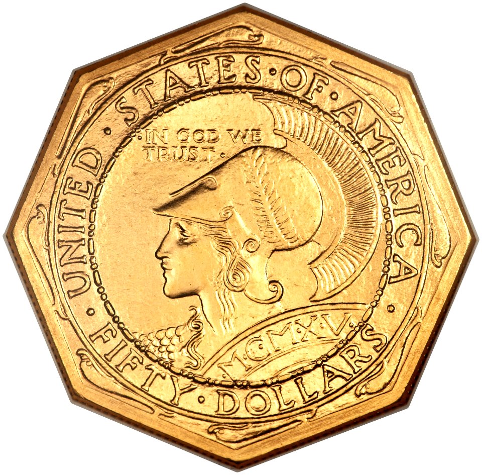 1915-S $50 Panama-Pacific 50 Dollar Octagonal (obv)