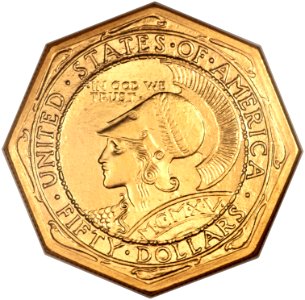 1915-S $50 Panama-Pacific 50 Dollar Octagonal (obv)