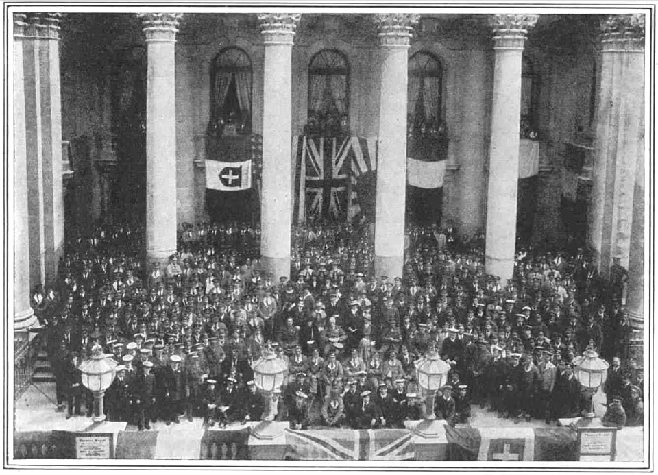 1918 British soldiers in front of Valletta Opera House