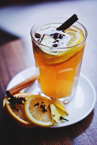 Cinnamon lemon mulled wine photo