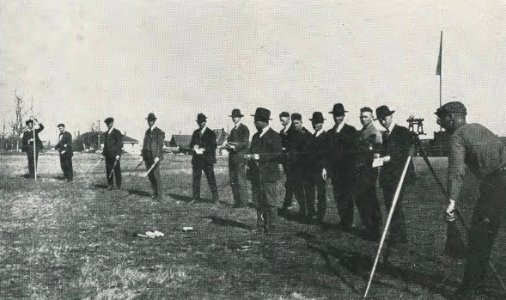 1920 Locust yearbook p. 178 (One Section of a Surveying Class Doing Real Work)