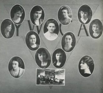 1920 Locust yearbook p. 154 (Y.W.C.A. Cabinet) photo