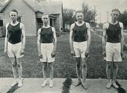 1921 Locust yearbook p. 149 (Hill, Knight, Boyd, Moxley)