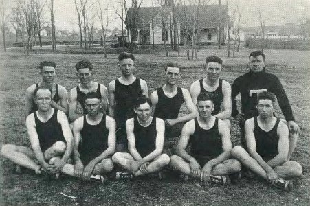 1921 Locust yearbook p. 131 (The Squad) photo