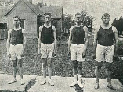 1921 Locust yearbook p. 149 (Hotchkiss, Dean, Smith, Johnson)