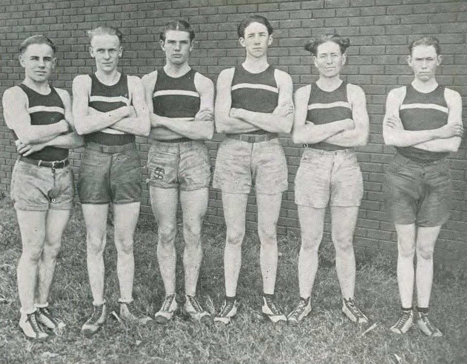 1922 Locust yearbook p. 088 (Boys' Basket Ball Squad)
