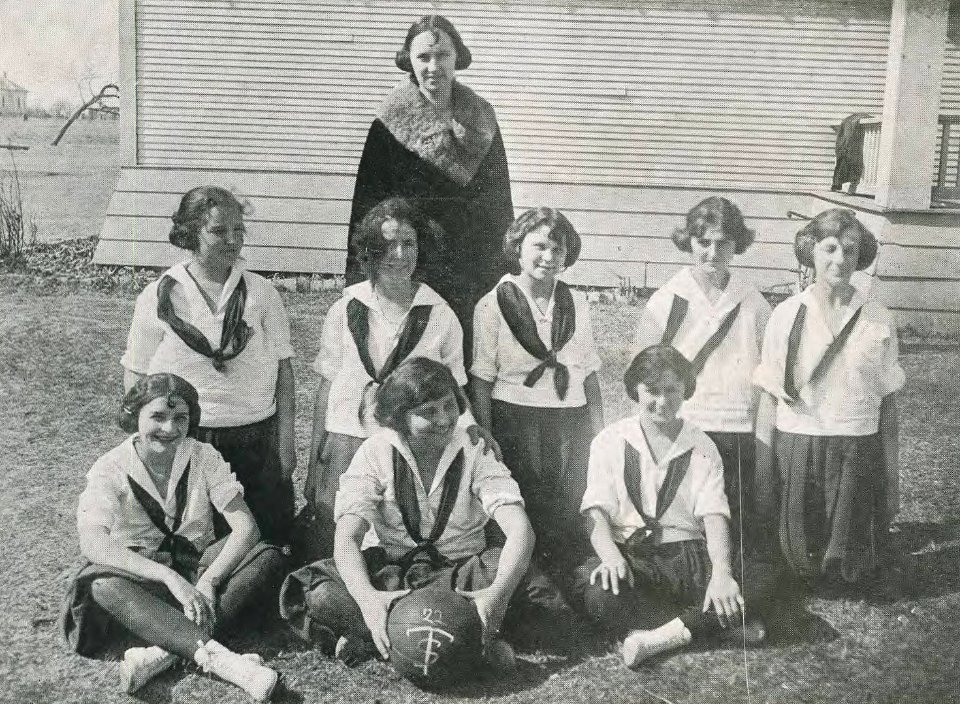 1922 Locust yearbook p. 089 (Girl's Basket Ball Team)