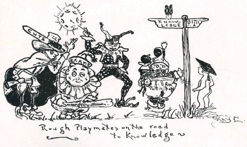 1922 Locust yearbook p. 189 (Rough Playmates on the road to Knowledge)