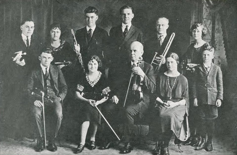 1922 Locust yearbook p. 139 (College Orchestra)
