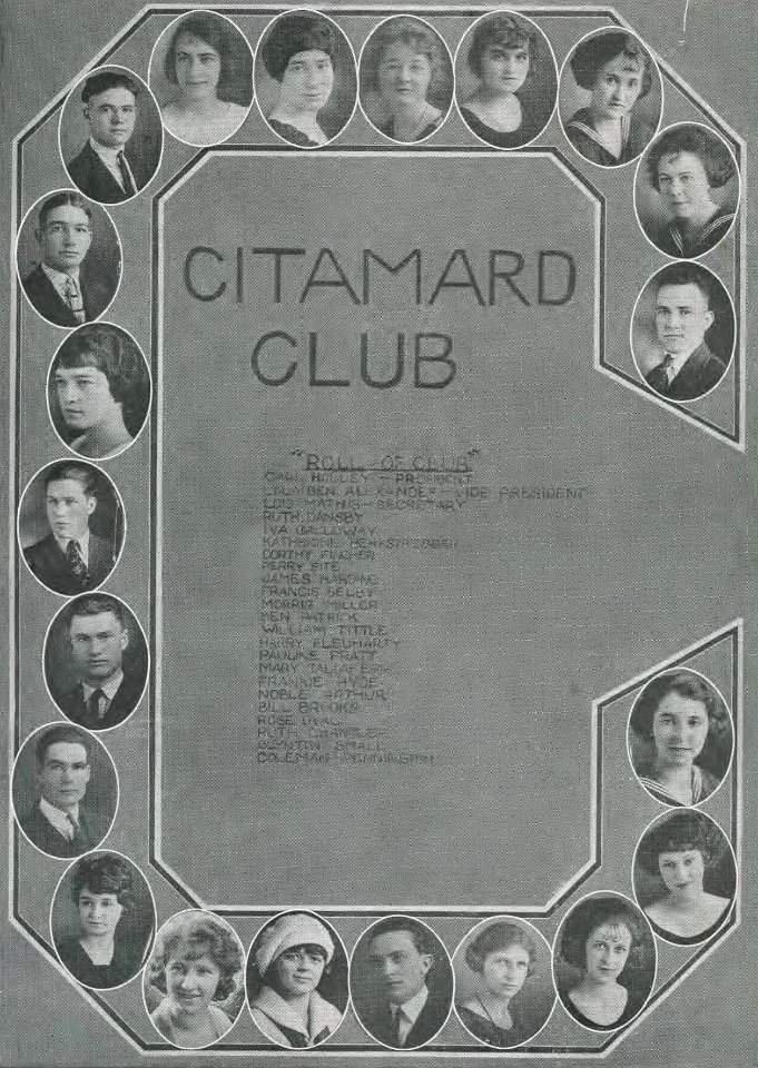 1923 Locust yearbook p. 128 (Citamard Club)